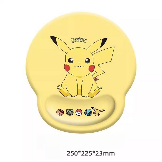 귀여운 컴퓨터 책상 매트 게임용 사무실 키보드 매트 미끄럼 방지 작업대 책상 e스포츠 책상 매트, 전기쥐 [손목 마우스 패드]