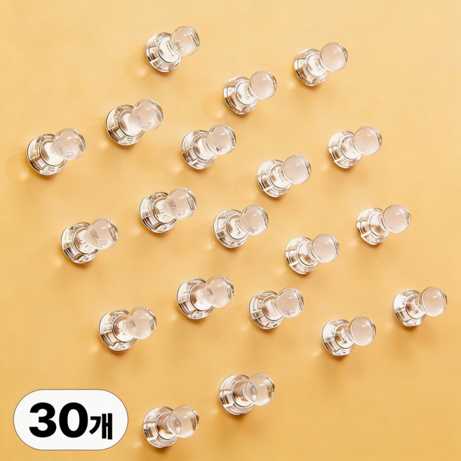 나오픽 초강력 네오디움 도장자석, 30개, 투명