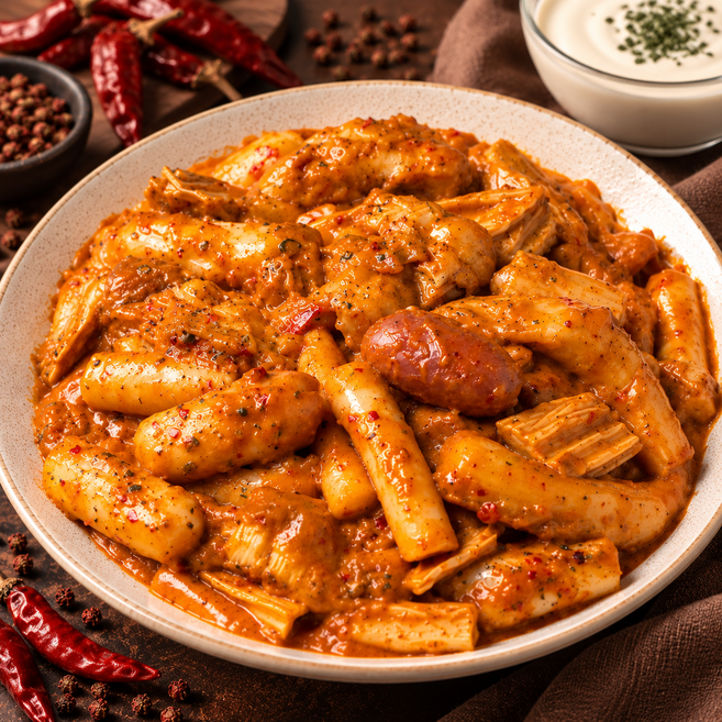 마라로제 떡볶이 밀키트 캠핑 혼밥 오도구 1~2인분 600g, 1개
