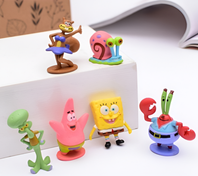 스펀지밥 피규어 6종세트, 1개