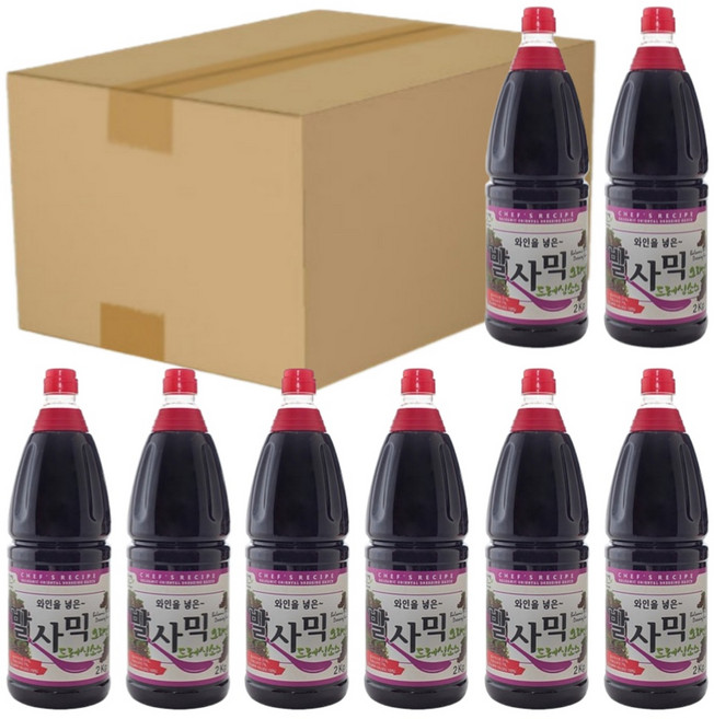 미담채 발사믹 오레엔탈 드레싱소스 2kg /box, 8개