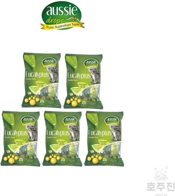 [오지 드롭스] 호주 Aussie Drops 유칼립투스 사탕 캔디, 150g, 5개 - 쿠팡