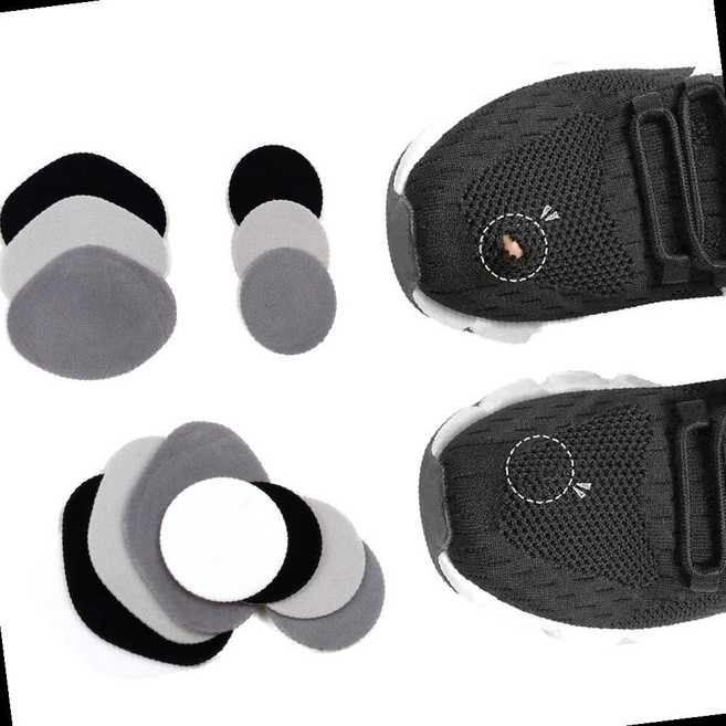 운동화 가방 신발 패딩 구멍 헤짐 마모 셀프 리폼 수선 패치 스티커! 안감 보수 테이프 빵꾸 덧댐 작업용, 앞블랙GS0000090B, 1개