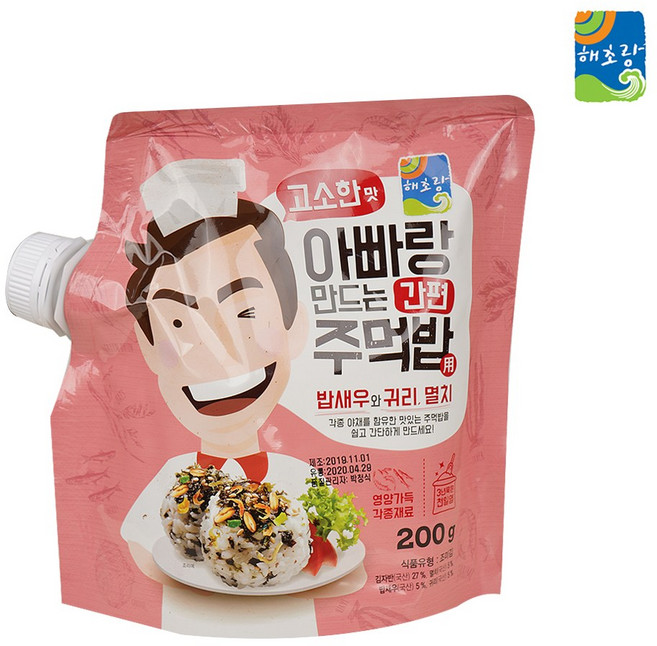 메이저유통 해초랑 아빠랑 만드는 간편 주먹밥(200g ), 1개, 200g