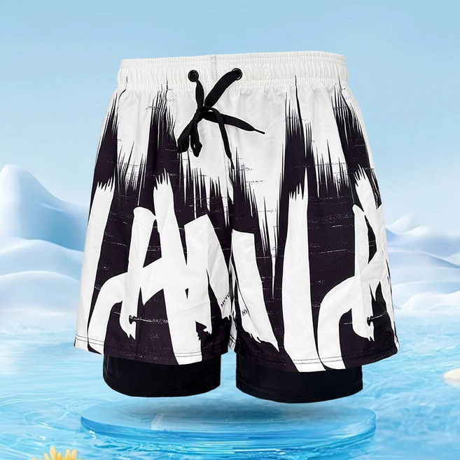 Arbea 男士泳褲 雙層防尷尬設計 舒適透氣度假褲