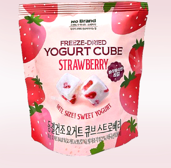 노브랜드 요거트 큐브 스트로베리, 2개, 30g