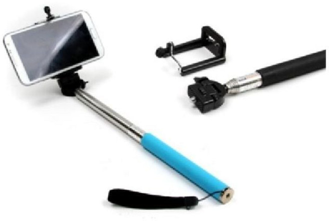 스마트폰용 셀프카메라 셀카봉 셀카포드 스틱 MONOPOD SWA4CF92, 옐로우, 1개