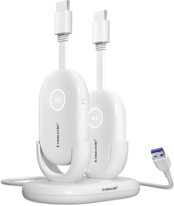 Lemorele 충전 도크 50미터가 있는 회의용 무선 HDMI 송신기 수신기, 1세트, G500
