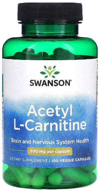 스완슨 카르니틴 아세틸 카르니틴 500mg 헬스 스포츠 비건 캡슐 100정, 100개입, 240개