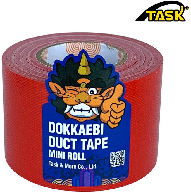 도깨비 수출용(국내산) 덕트테이프 덕테이프 미니롤 RED 50mmX10m, 1개