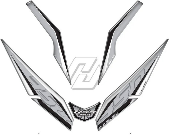 년부터 Forza NSS 350 용 3D 수지 오토바이 프론트 페어링 스티커 장식 보호, Gray, 1개