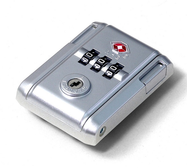 트립앤라인 THCR001 알루미늄프레임 호환 Travel Sentry TSA 잠금장치 007(무광), 1개, 실버무광(WHG)