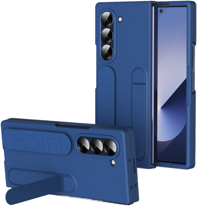 아이시(isee) 갤럭시 Z폴드3~7 호환 실리콘 그립 케이스 with 스탠드+액정보호 필름