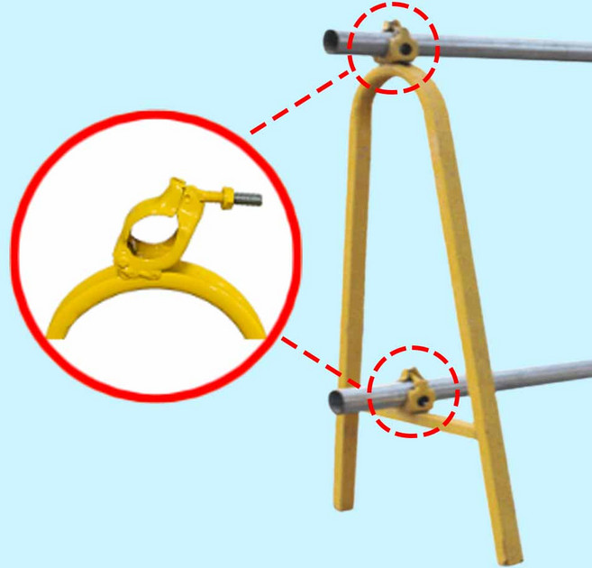 G82514 A형 클립휀스 클램프 몸체 일체형 철재바 파이프 연결, 상세페이지 참조, 1개
