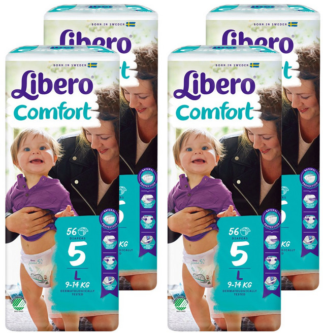 리베로 컴포트 밴드형 기저귀 남여공용 5단계(10~14kg), 5단계, 46매
