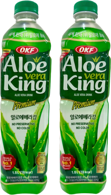 오케이에프 알로에베라킹 음료, 1.5L, 2개