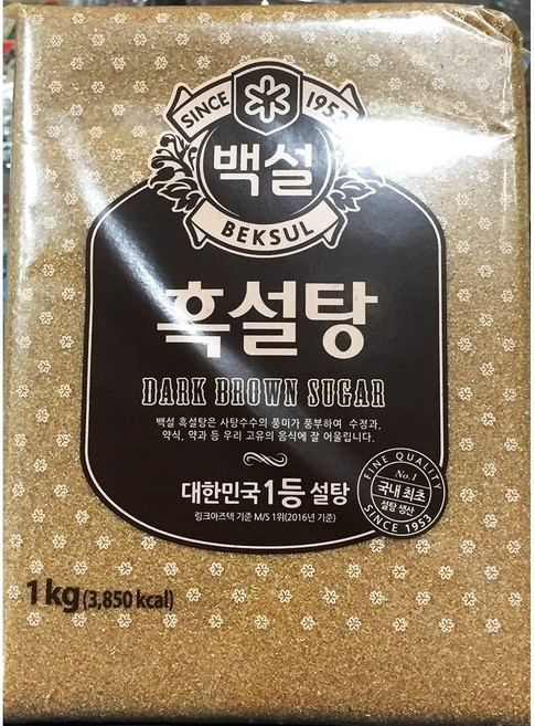 백설 흑설탕 1Kg 잡채용 조림소스용 약과용 업소용 브라운슈가 탕수육용, 1개