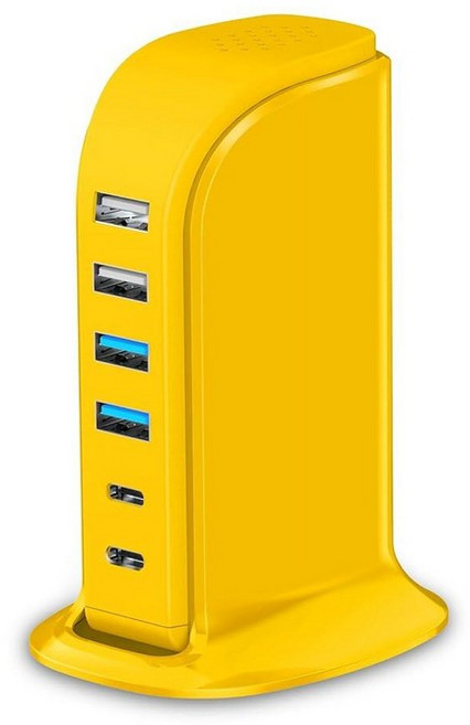USB 충전기 Upoy 여러 장치용 충전 스테이션 45W 듀얼 타입 포트가 있는 고속 블록 Kindle 여행용 허브 정리함 멀티포트