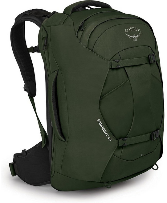 Osprey 오스프리 파포인트 55L 남성용 여행용 배낭 블랙, 그린