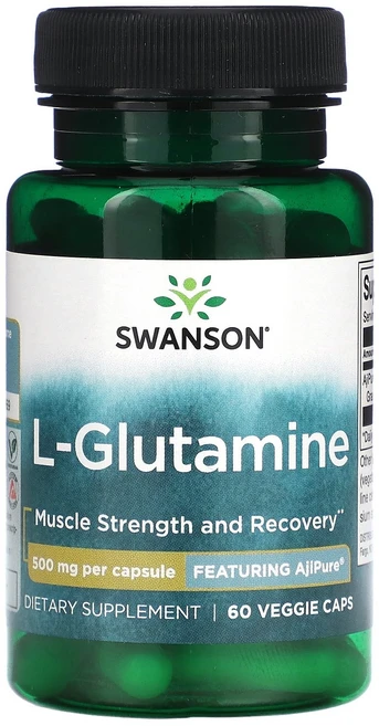 스완슨 Swanson L-Glutamine 500 mg 60 Veggie Caps, 스완슨 Swanson, L-Glutamine, 500, 60정, 1개 - 쿠팡