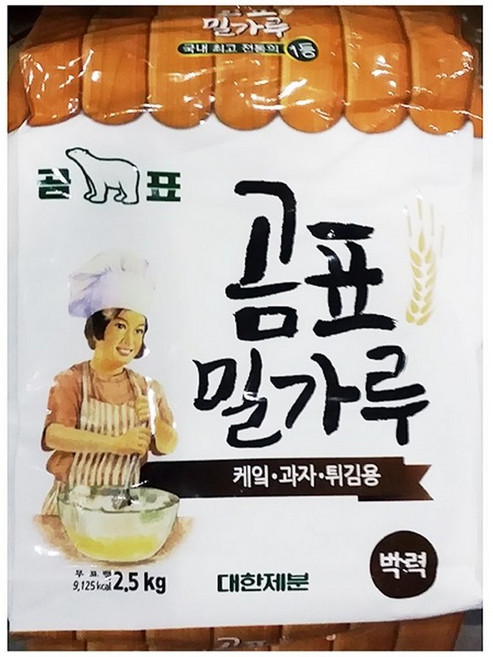 박력밀가루 곰표 2.5KX6, 6개, 2.5kg