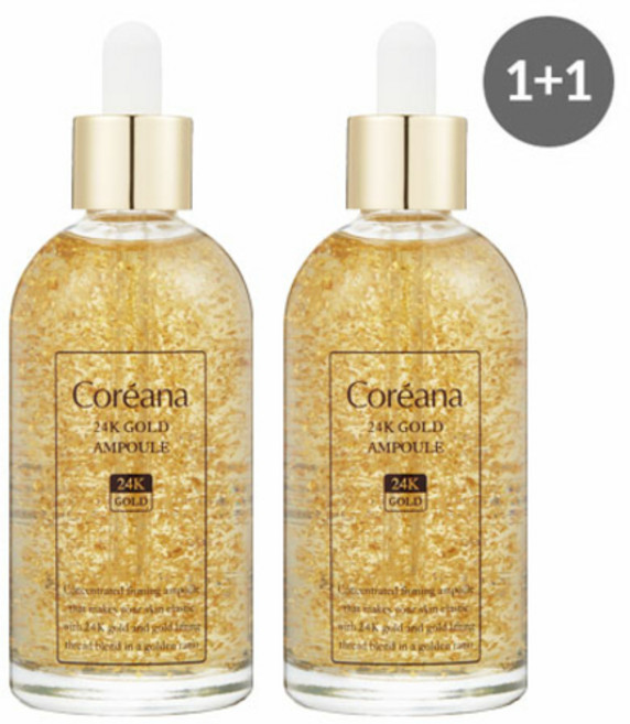 코리아나 24K 골드 앰플, 2개, 100ml