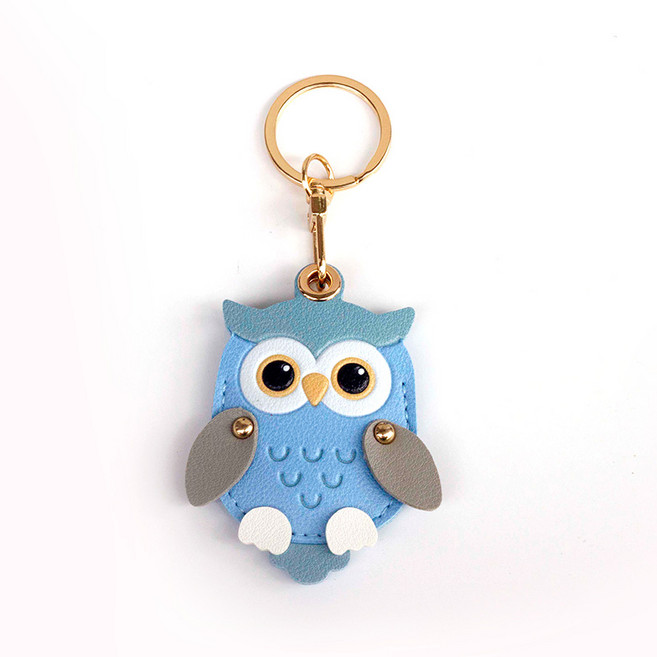 한현 행운 부엉이 가죽 키링 키홀더 자동차열쇠고리