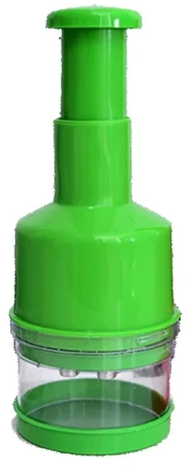 스테인리스 스틸 핸드 프레스 야채 커터 주방 다기능 생강 마늘 양파 분쇄기, 03 Green, 1개