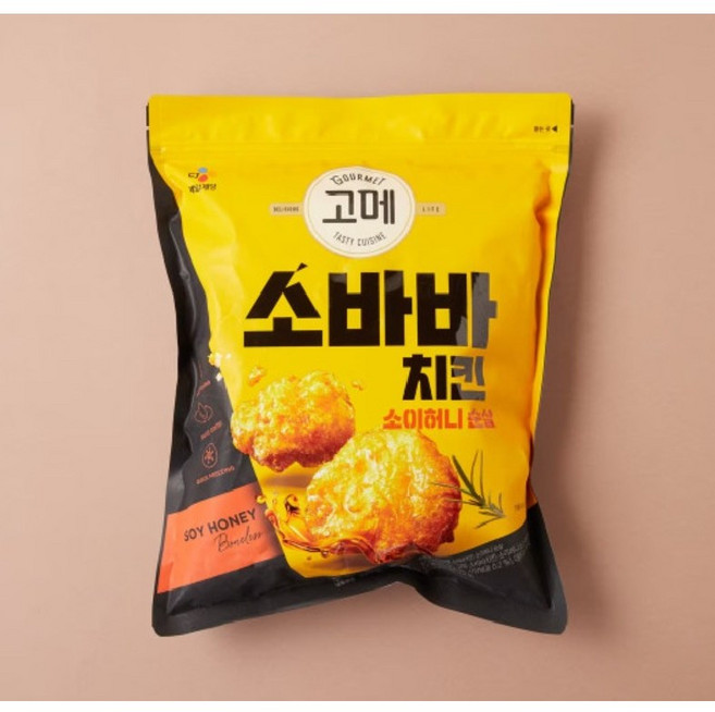 CJ 고메 소바바치킨 소이허니 순살, 3개, 1kg