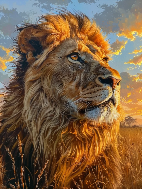 노을 사자 조각퍼즐 만수의 왕 수사자 암사자 액막이 성공 사업번창 금전운에 좋은 풍수 컬렉션 직소퍼즐 효도선물 300 500 700 1000피스, 노을 사자 퍼즐3, 1개