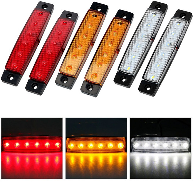 자동차 화물차 차폭등 LED 차폭등 12V 24V 램프 전구 미등 트럭 탑차, 1개, LED 차폭등-12V/24V (RED)