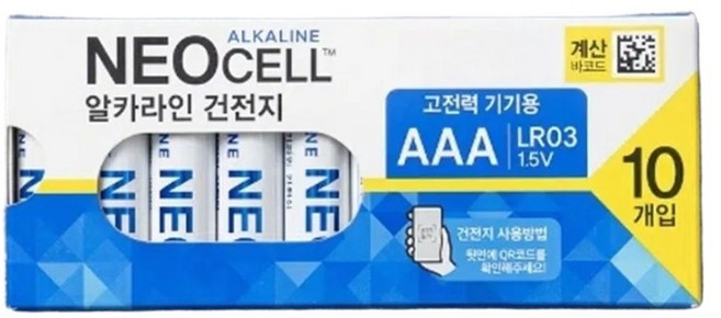 네오셀 알카라인 건전지 LR03 AAA 16개입, 기본선택