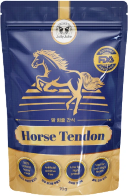 졸리졸리 말고기로 만든 유기농 건강 프리미엄 애견간식 말 힘줄(70g), 70g, 1개, 말힘줄 - 쿠팡