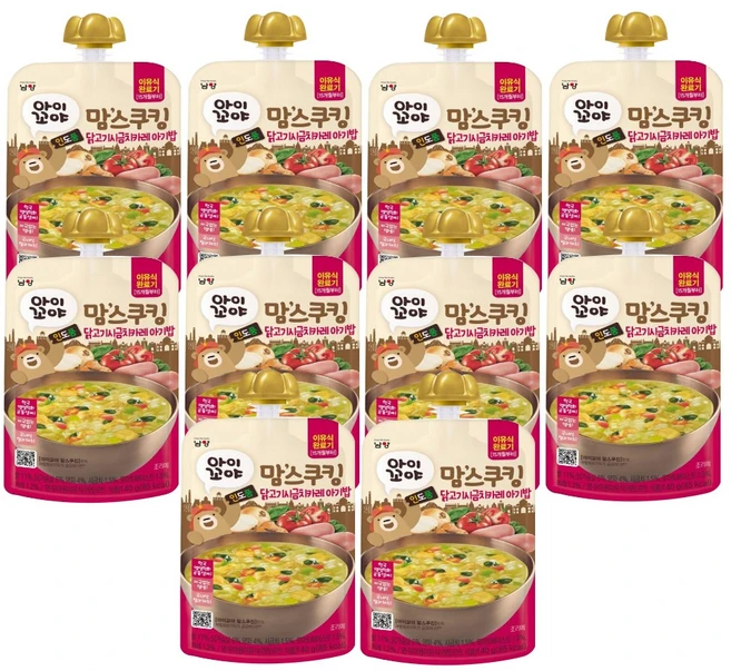 아이꼬야 맘스쿠킹 이유식 닭고기시금치카레 아기밥, 140g, 10개, 닭고기시금치카레아기밥 - 쿠팡