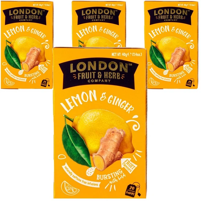 London Fruit & Herb 레몬 진저티, 4개, 2g, 20개입 - 쿠팡