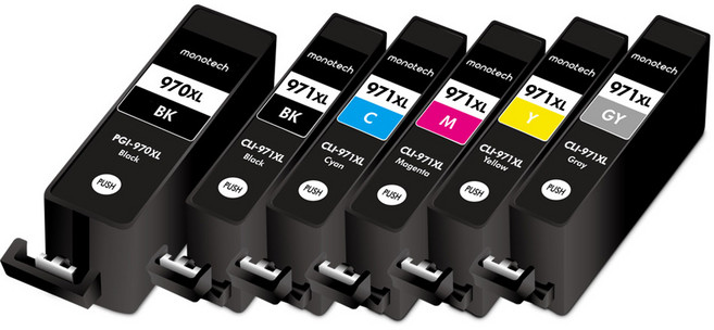 모노테크 캐논 호환잉크 세트 PGI-970 CLI-971 XL, 6색, 1세트