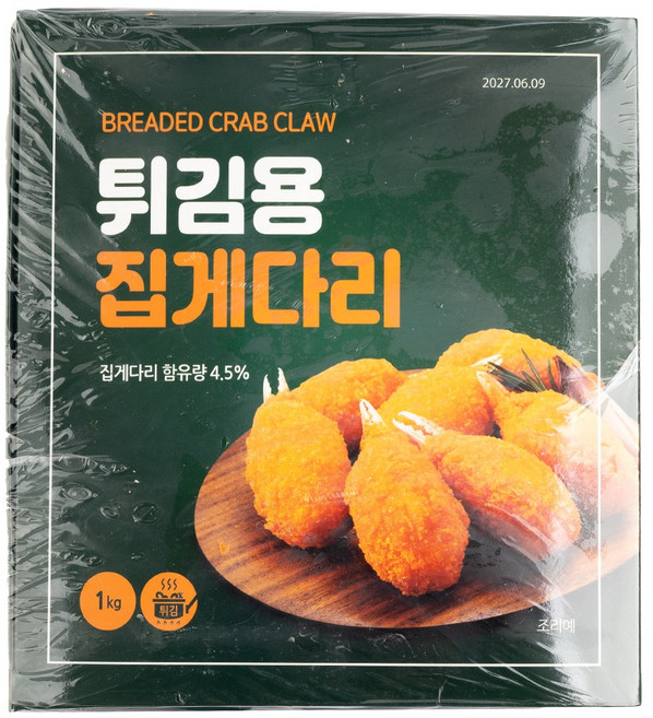 튀김용 집게다리 게살 맛살 튀김, 1개, 1kg