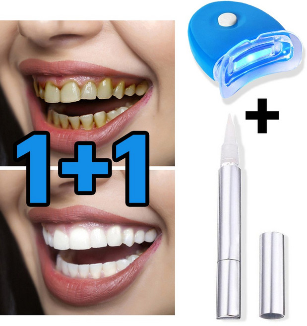 V34 보색 원리 붙이는 치아 미백 테이프 스트립, 2개