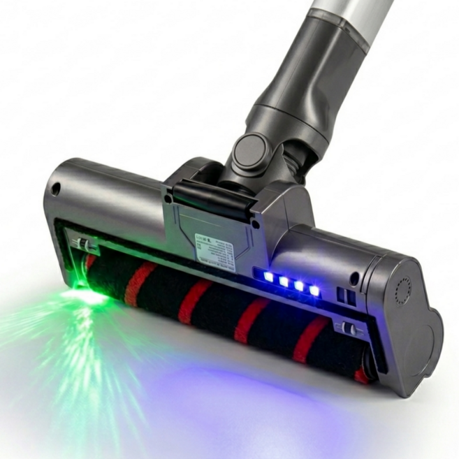 [신형] 배터리연구소 LG 코드제로 A9 A9S P9 오브제 헤드 브러쉬 흡입구 호환용, 1개, UV + LED 브러쉬