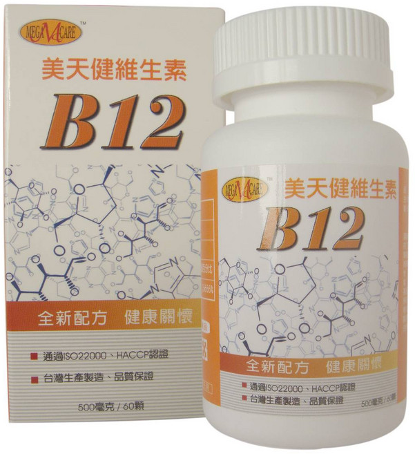 MEGA Care 美天健康 維生素B12 全新配方, 0.5g, 1個