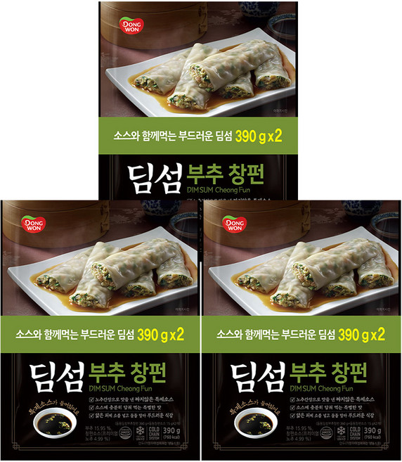 [동원 F&B] 동원 딤섬 부추장펀 390g x 6봉, 6개