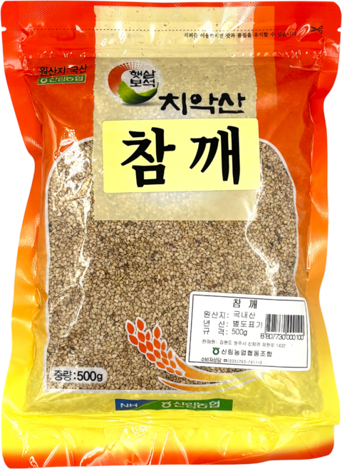 신림농협 치악산 국산 참깨, 1개, 500g