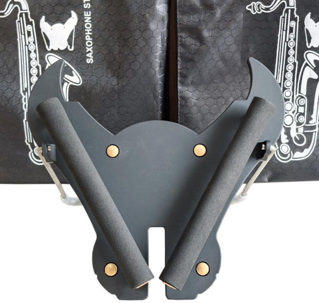 이스턴 색소폰 휴대용 스탠드 알토 테너 접이식 콤팩트 거치대 4컬러 가방 쏙 수납, 1개, 블랙 - 알토