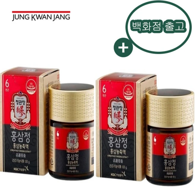 홍삼정 홍삼농충액+쇼핑백 120g 1개.2개 건강기능식, 2개 - 쿠팡