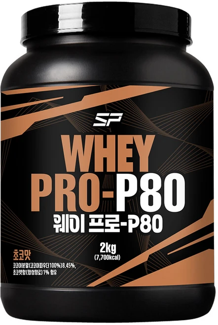 웨이프로 P80 초코맛 단백질보충제 단백질쉐이크 프로틴, 1개, 단품, 2kg - 쿠팡