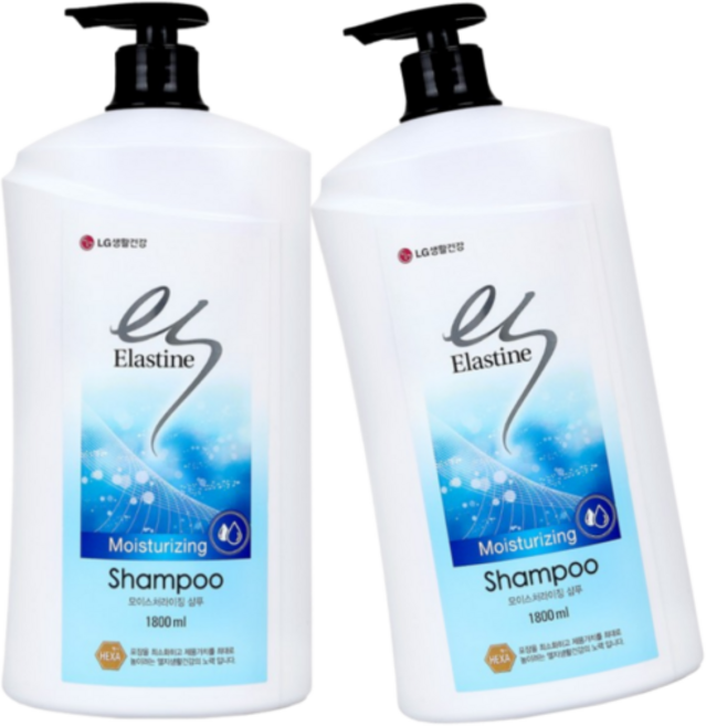엘라스틴 모이스처라이징 샴푸 플로럴향, 1.8kg, 2개