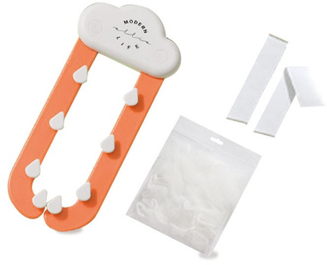 마켓플랜 주방 싱크대 드레인 거름망 세트, 1세트, 오렌지