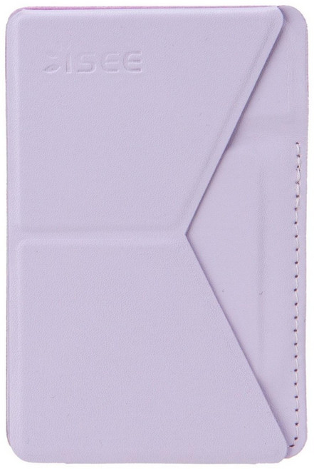 ISEE아이시 스탠드 맥세이프 그립톡 가죽 카드지갑, 크림라벤더, 1개