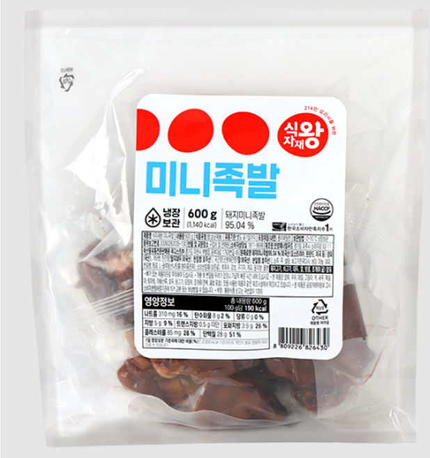 식자재왕 미니족발, 4개, 600g