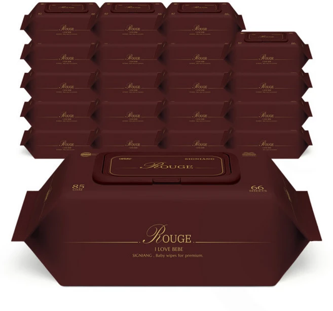 85g고평량 시그니앙 루쥬 20팩 캡형 엠보 66매 아기물티슈, 85g고평량 시그니앙 루쥬 20팩 캡형 엠보 66매 아, 20개 - 쿠팡